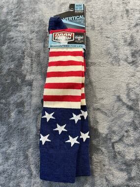 Darn Tough 1815 Stars & Stripes OTC Merino Wool Socks Size M Mens NWT